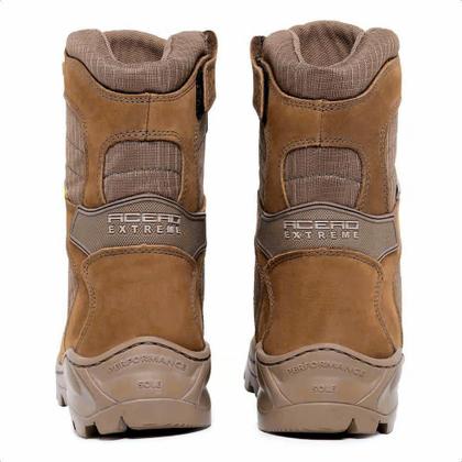 Imagem de Bota Coturno Militar Acero Extreme Coyote com Zíper Lateral Cano Alto