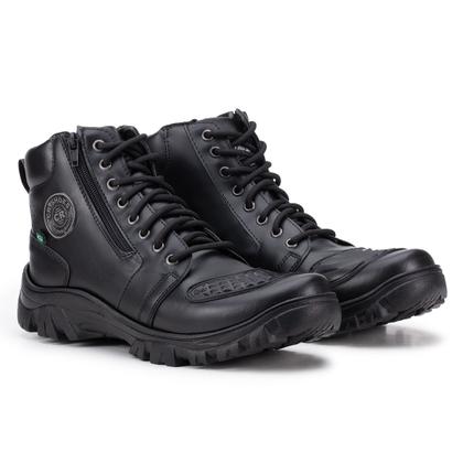 Imagem de Bota Coturno Militar Motociclista Ziper Lateral Crshoes 8020