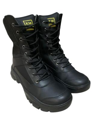 Imagem de Bota Coturno Militar Preta Masculino Confortável Cano Alto