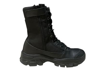 Imagem de Bota Coturno Militar Preta Masculino Confortável Cano Alto