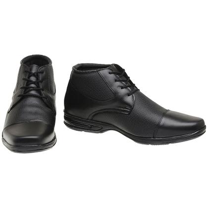 Imagem de Bota Coturno Moda Casual Masculina Dia a Dia Com Cadarço + Cinto