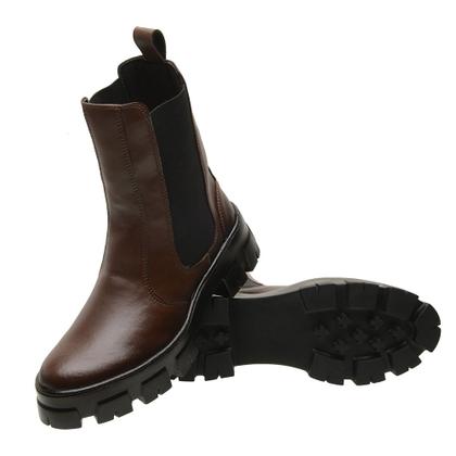 Imagem de Bota Coturno Modinha Inverno Solado Tratorado Alto Cano Médio Gmm Shoes