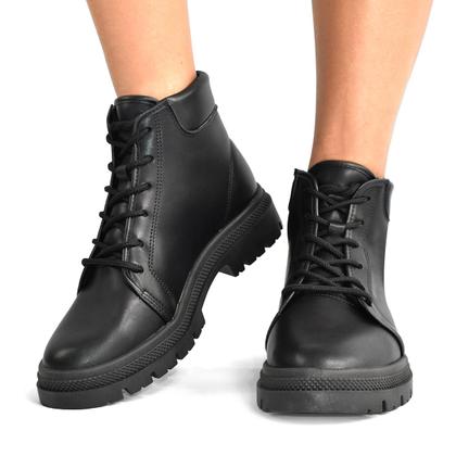 Imagem de Bota Coturno Moleca Casual Solado Tratorado Feminina Preta