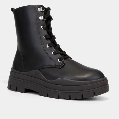 Imagem de Bota Coturno Moleca Recorte Tratorada Feminina