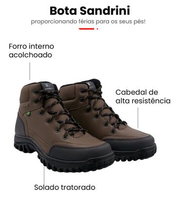 Imagem de Bota Coturno Sandrini Adventure Masculina Tratorada