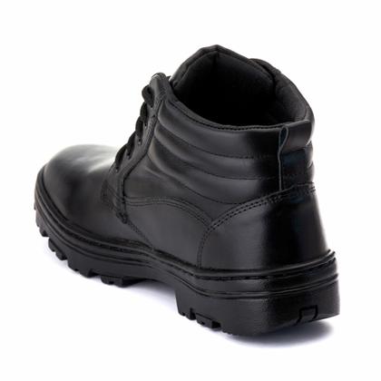 Imagem de Bota Coturno Segurança Masculina Couro Legitimo Resistente Macia Confortável Bico Pvc