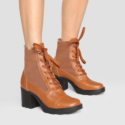 Imagem de Bota Coturno Sua Cia Salto Bloco Feminina