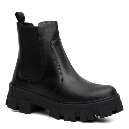 Imagem de Bota Coturno Tendência Tratorado Feminino Moda Blogueira Chelsea