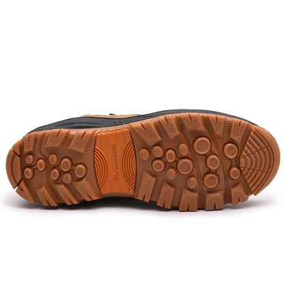 Imagem de Bota Coturno Tratorado Masculino Couro Cadarço Sola Trataorada Antiderrapante Aventura Trilha Casual