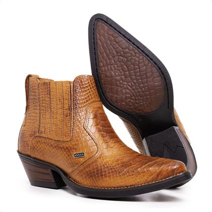 Imagem de Bota country masculina bico fino feminina couro legitimo 4s