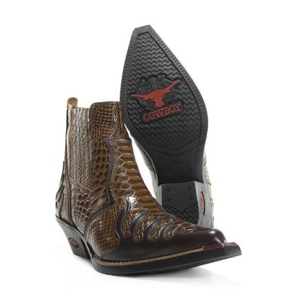 Bota Country Masculina Couro Jacaré Bordado Sofisticada - Fakcini Imagem de Bota Country Masculina Couro Jacaré Bordado Sofisticada