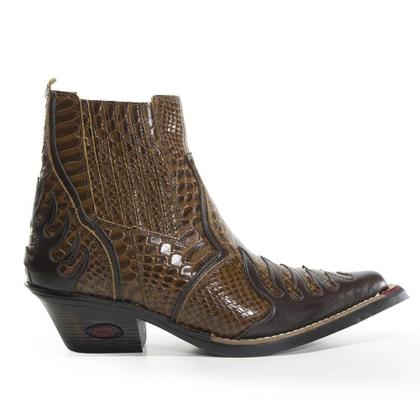 Bota Country Masculina Couro Jacaré Bordado Sofisticada - Fakcini Imagem de Bota Country Masculina Couro Jacaré Bordado Sofisticada