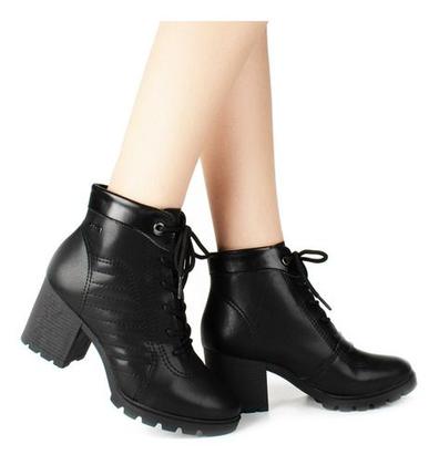 Imagem de Bota Dakota Feminina Coturno Cano Curto Salto Bloco Grosso Conforto Moda Inverno G5041