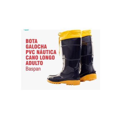 Imagem de Bota De Borracha Náutica Baspan Cano Longo Azul