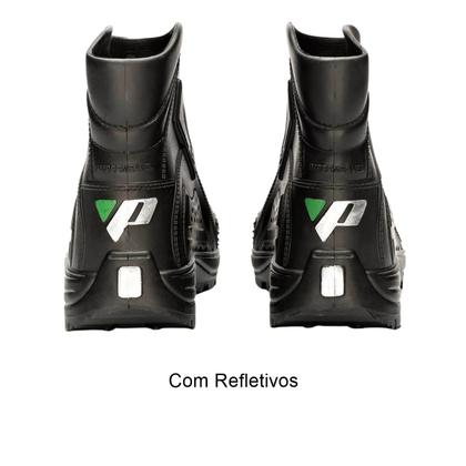 Imagem de Bota De Chuva Moto Motoqueiro 100% Impermeável Pantaneiro