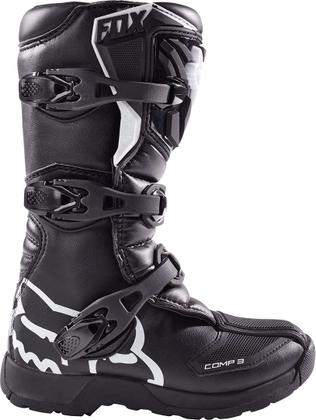 Bota de Motocross Fox Racing Comp 3 Infantil - Preta - Unissex