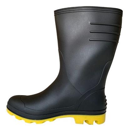 Imagem de Bota De Pvc Forrada Borracha Impermeável Motoboy Chuva Moto