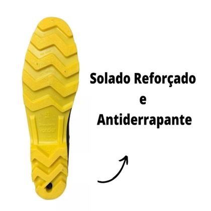 Imagem de Bota De Pvc Vonder c CA Chuva Forrada Borracha Impermeável Motoboy Limpeza 7 Leguas Epi