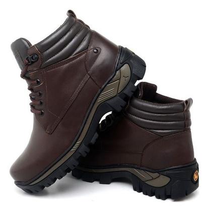 Imagem de Bota De Segurança Com Ca Calçado De Trabalho Marrompreto