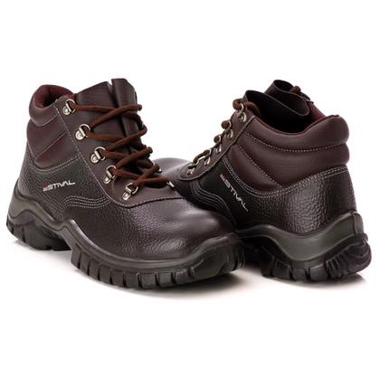 Imagem de Bota de Segurança em Couro Café Work Estival - WO1003