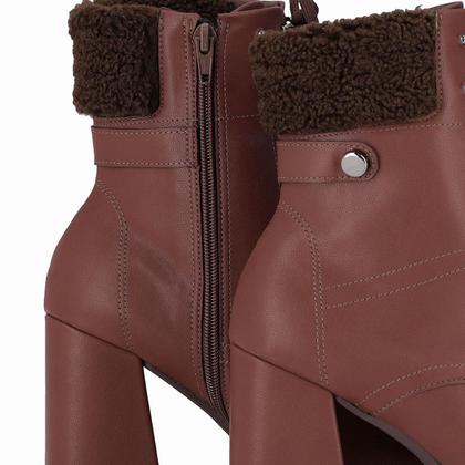 Imagem de Bota Elisete Cano Curto Salto Alto Pinhao