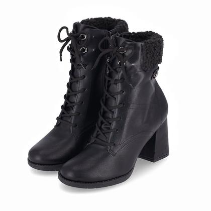 Imagem de Bota Elisete Cano Curto Salto Alto Preto