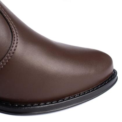 Imagem de Bota Feminina Beira Rio Cano Curto com Fivelas Marrom Escuro