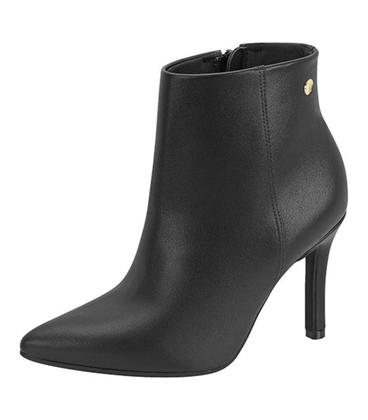 Imagem de Bota Feminina Bico Fino Cano Curto Vizzano Preto