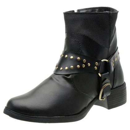 Imagem de Bota Feminina Botinha Coturno Com Zíper Detalhe em Aplique (SL16031)