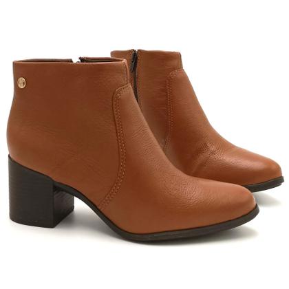Imagem de Bota Feminina Bottero Cano Baixo Couro Caramelo 346901