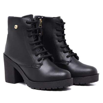 Imagem de Bota Feminina Branca Cano Curto Salto Alto com Zíper