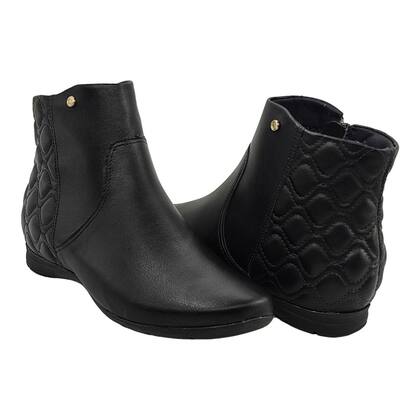 Imagem de Bota Feminina Cano Baixo Bico Redondo Do 33 ao 42 Comfortflex 2491301