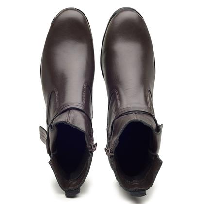 Imagem de Bota Feminina Cano Curto Casual Couro Legitimo de Frio