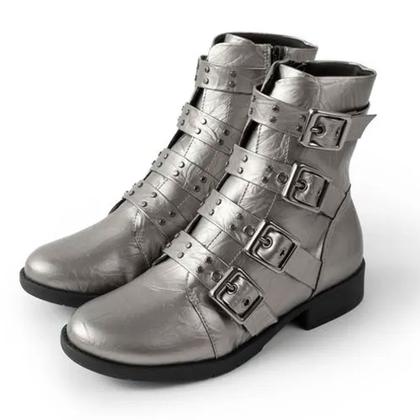 Imagem de Bota Feminina Cano Curto Leci Pewter Piccadilly 653006-1