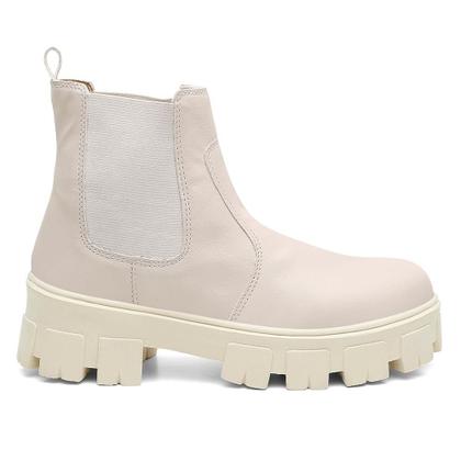 Imagem de Bota Feminina Cano Curto Tratorada Salto Baixo Chelsea