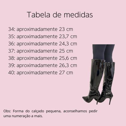 Imagem de Bota feminina cano longo salto alto fino