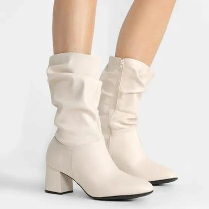 Imagem de Bota Feminina Cano Médio Western Original Preto