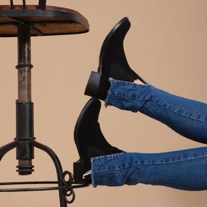 Imagem de bota feminina chelsea camurca 33 ao40