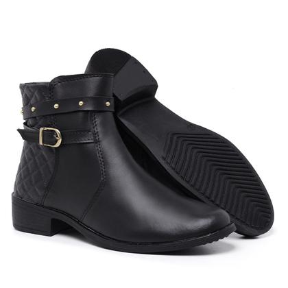 Imagem de Bota Feminina Coturno Botinha de Cano Curto com Zíper - Schiareli Ref. 11300
