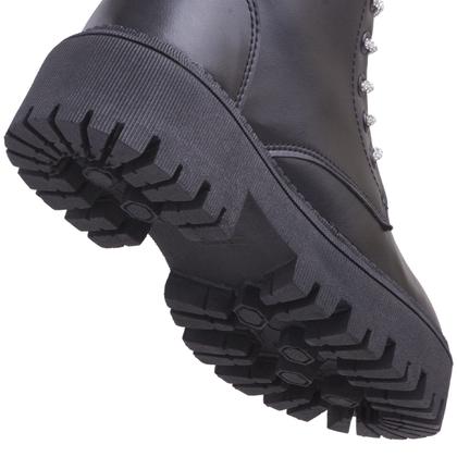 Imagem de Bota Feminina Coturno Cadarço com Brilho Blogueira Tratorado