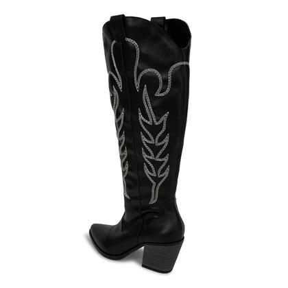 Imagem de Bota Feminina Country Cano Longo Com Bordado