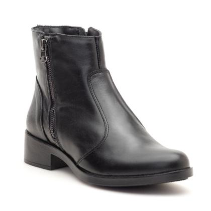 Imagem de Bota Feminina Couro Legítimo Cano Curto Montaria Country Zíper Moda Inverno Confortável Casual Elegante Salto Baixo