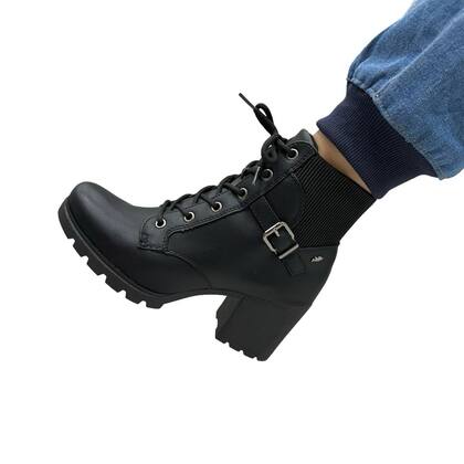Imagem de Bota Feminina Dakota G9541 Coturno Salto Alto Grosso Tratorado Cadarço