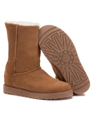 Imagem de Bota Feminina em Couro Caramelo Forrada com Lã Marina Mello