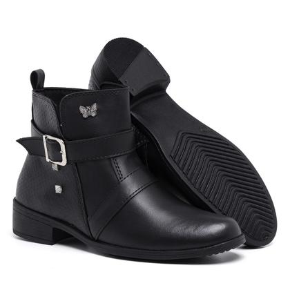 Imagem de Bota Feminina Gmm Shoes Coturno Cano Curto com Ziper Confortável
