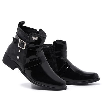 Imagem de Bota Feminina Gmm Shoes Coturno Cano Curto com Ziper Confortável