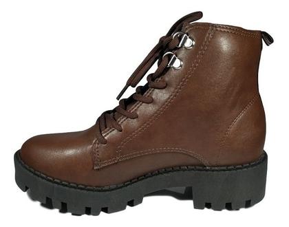 Imagem de Bota Feminina Moleca Coturno Salto Tratorado 5331 Marrom