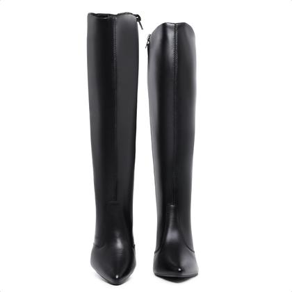Imagem de Bota Feminina Montaria Bico Fino De Salto Alto