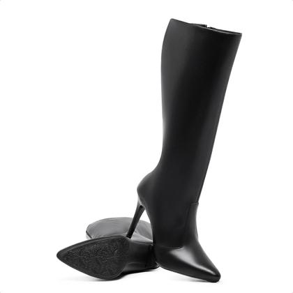 Imagem de Bota Feminina Montaria Bico Fino De Salto Alto