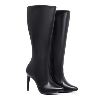Imagem de Bota Feminina Montaria Bico Fino De Salto Alto